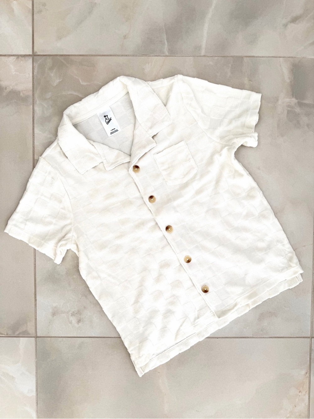 ART CLASS Boys Terry Button Down Shirt